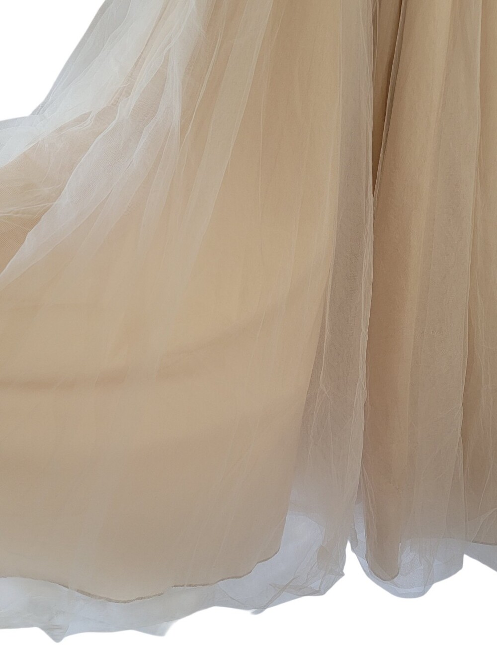 Davids Bridal Off White Floral Lace Flower Girl Dress Sz 10 Tulle Fairy Wedding - Picture 10 of 12